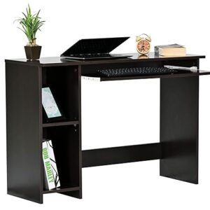 Apollo Kt Engineered Wood Study Computer Table Keyboard Tray Dark Wenge Matte Finish