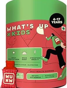 WhatS Up Wellness Multivitamin Gummies Kids 30 Days Pack Age 5 To 17 Years