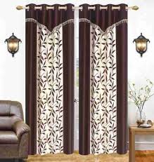 Ville Style 214 Cm 9 Ft Door Polyester Semi Transparent Curtain Pack Of 2