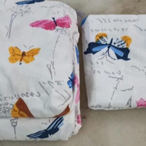 Multicolour Printed Double Bedsheet With 2 Pillow Cover