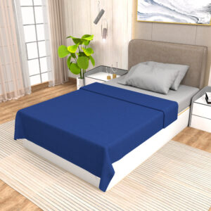 Happy Living Satin Fleece Single Blanket Colour Blue Size 1 Point 50 Mtr X 2 Point20 Mtr