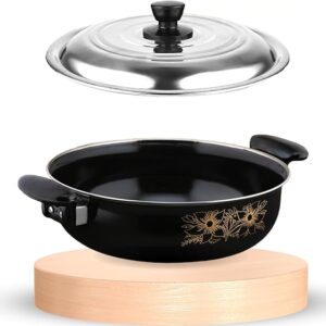 Non Stick Kadhai With Lid Durable Cast Iron Induction Cookware 27 Cm Diameter 3 Point 5 L