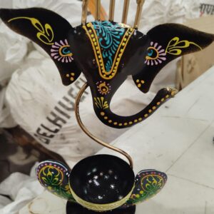 Black Iron Ganesha T Light Holder Candle Holder Diwali