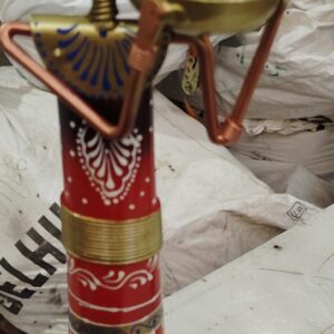 Ethnic Candle Holder Figurine Woman With Basket Tea Light Handmade Tamrapatra 1Pcs