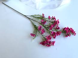 Artificial Flowers Gren And Pink Colour For Home Decoration