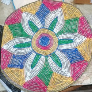 Round Door Mat Multicolor