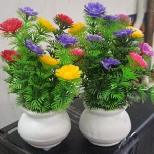 Neki Set Of 2 Artificial Plant Pots Faux Plants With Pot Set Of 2