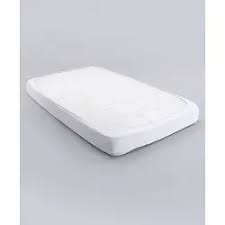 Babyhug Waterproof Terry Cotton Fitted Mattress Cover White Size 140X70X10 Cm