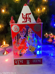 Lakshmi Ganesha Idol For Diwali Gift Home Temple Led