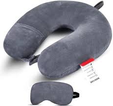Neck Pillow Grey Colour With Eyes Cover