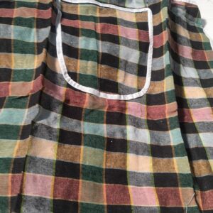 Waterproof Oil Proof Cotton Kitchen Apron With Checkered Multicolour