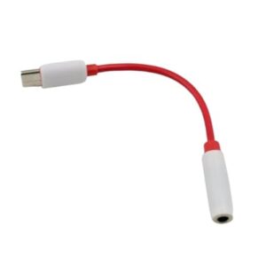 Oblivion Usb Type C To Headphone Jack Audio Connector Red And White Colour
