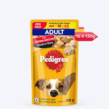 Pedigree Chicken And Liver Chunks In Gravy Adult Dog Wet Food 130 G