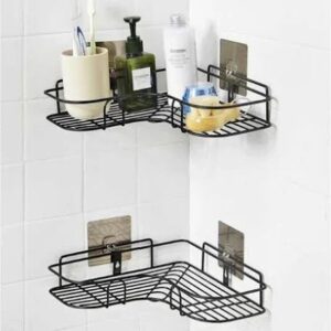 Black Metal Corner Shelf Pack Of 2