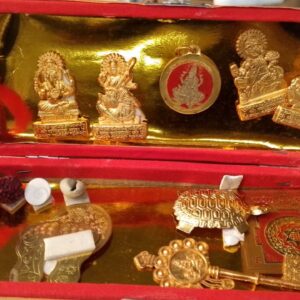 Metal Dhan Varsha Laxmi Laxmi Kuber Bhandari Sarv Samridhi Yantra Box