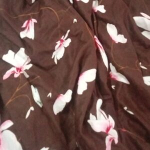 Brown Colour Flower Design Round Shape Table Cover