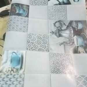 Sky Blue Colour Printed Wallpaper For Kitchen 1M Pack Of 4