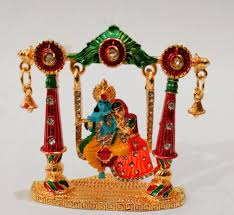 Decorative Metallic Idol Of Radha And Krishna