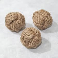 Jute Knotted Rope Ball For Dog Pack Of 3