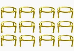 Plastic Flower Pot Stand For Garden Living Yellow 10Pc