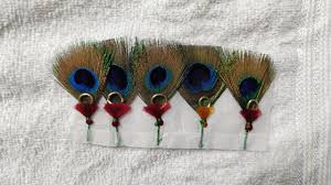 Firmus Laddu Gopal Mor Pankh Kalangi For Laddu Gopal Mukut Pagdi Pack Of 6 Pieces