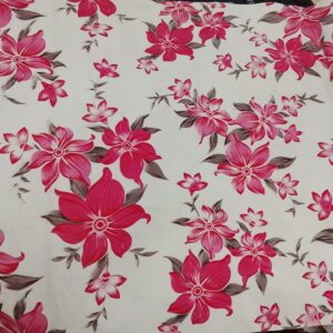 Floral Patterned Pink Colour Table Cover