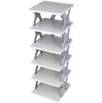 6 Layer Shoe Rack Stackable Shoe Storage Organizer For Bedroom Entryway Adjustable