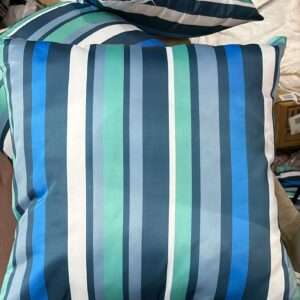 Blue Colour Lining Design Silk Soft Cushion 16X16 Inch Set Of 4