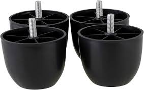 Uniquella 3 Inch Round Heavy Quality Non Breakable Plastic Furniture Leg For Sofa