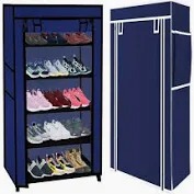 5 Layer Navy Blue Colour Shoe Rack