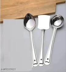 Fanqew Combo 5 Pcs Of Stainless Steel Cooking Spoon Long Handle Kitchen Spoons Karachi