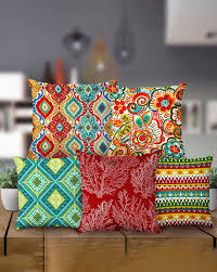 Multicolour Printed Mini Cushion Pack Of 15