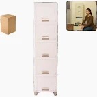 Multi Purpose 5 Layer Plastic Storage Drawer Cabinet For Home And Office