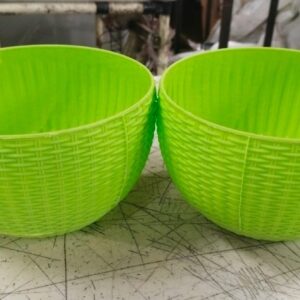 Parrot Green Plastic Pots Pack Of 2