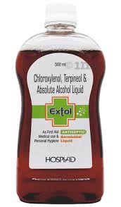 Chloroxylenol Terpineol Absolute Alcohol Liquid Extol 500Ml