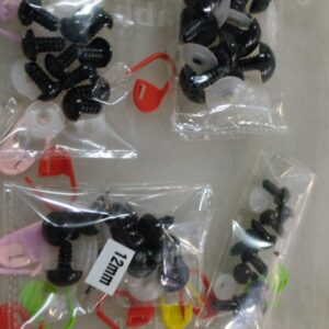 Echeveria Safety Eyes For Amigurumi 8 16Mm Black Crochet Eyes Oval Round 50 Pcs