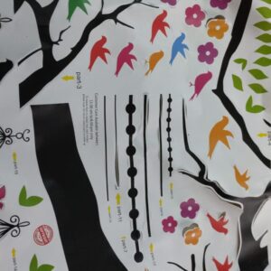 Bird And Tree Wall Sticker Multicolor Size Large