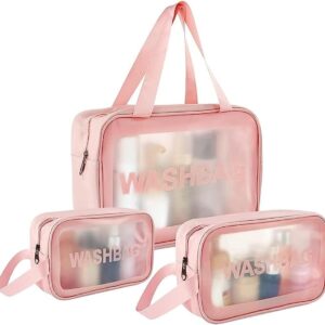 Clear Wash Bag Pouch Set Of 3 Clear Pouch For Makeup And Wash Bag
