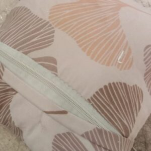 Off White Floral Printed Cushion