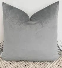 Grey Color Velvet Cushion