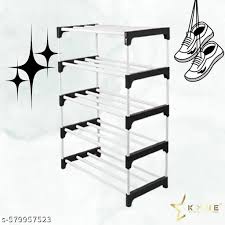 Black And White 5 Layer Shoe Rack