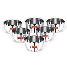 Sumeet Stainless Steel Solid Apple Bowl 220Ml 6 Pcs