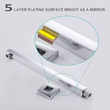 Alton Shr20635 Ss304 Grade 21Inch Square Shower Arm With Wall Flange Chrome Finish