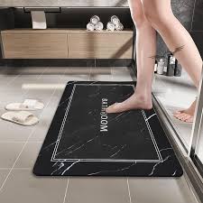 Black Colour Bathroom Mat
