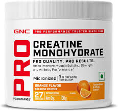 Gnc Pro Performance Creatine Monohydrate 3000 Mg Orange Flavor Creatine Per Scoop 100G