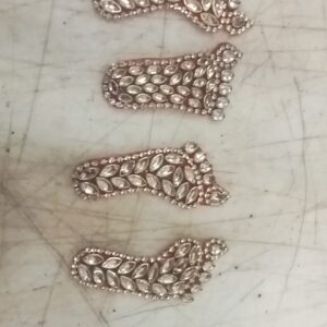 Golden Acrylic Laxmi Charan Paduka For Home 2 Pair