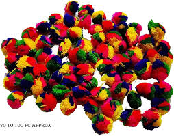 Multicolor Pom Pom Balls For Home Decor 50 Pieces