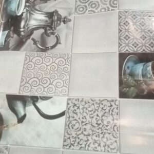 Grey Colour Floral Printed Wallpaper For Kitchen 1 M Pack Of 3