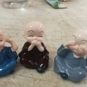 Cute Little Baby Monk Buddha Set Of 3