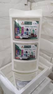 Bath Queen Corner Cabinet For Storage Wall Mounted Kitchen Corner Shelf With 2 Doors 1 Drawer Colour White